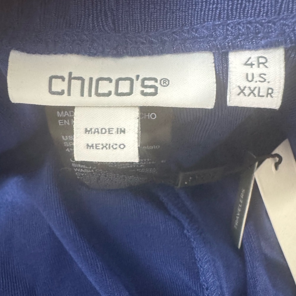 Chico's Travelers Blue Pull On Pants Size XXL - Picture 3 of 6
